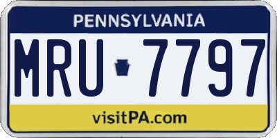 PA license plate MRU7797
