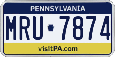 PA license plate MRU7874