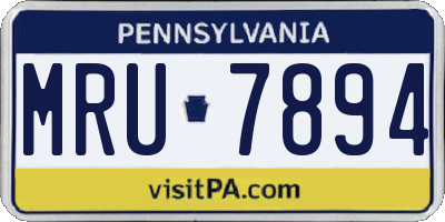 PA license plate MRU7894
