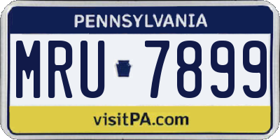 PA license plate MRU7899