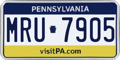 PA license plate MRU7905