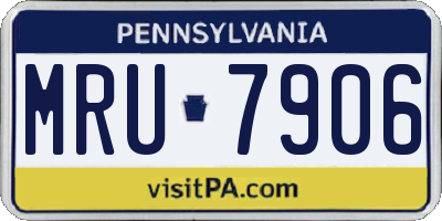 PA license plate MRU7906