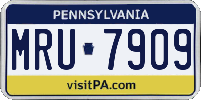 PA license plate MRU7909
