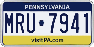 PA license plate MRU7941