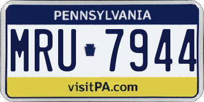 PA license plate MRU7944