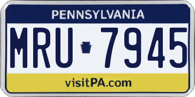 PA license plate MRU7945