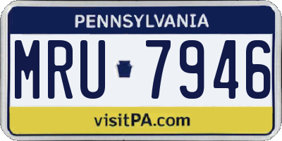 PA license plate MRU7946