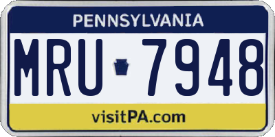 PA license plate MRU7948