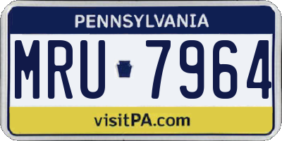 PA license plate MRU7964