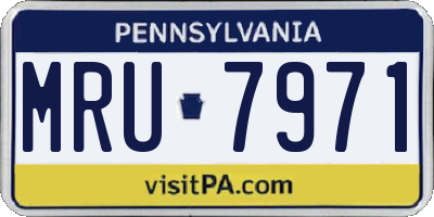 PA license plate MRU7971