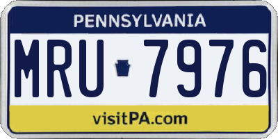 PA license plate MRU7976