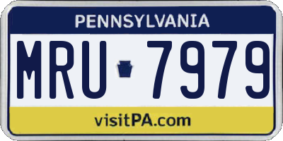 PA license plate MRU7979
