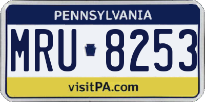 PA license plate MRU8253