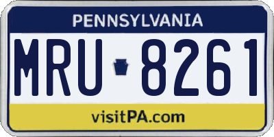 PA license plate MRU8261