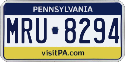 PA license plate MRU8294
