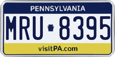 PA license plate MRU8395