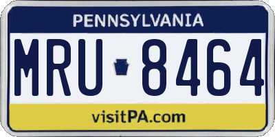 PA license plate MRU8464