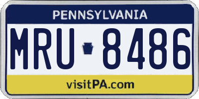 PA license plate MRU8486