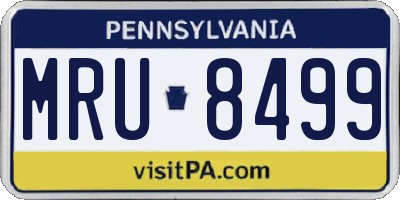 PA license plate MRU8499
