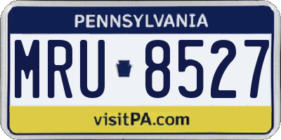 PA license plate MRU8527