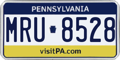 PA license plate MRU8528