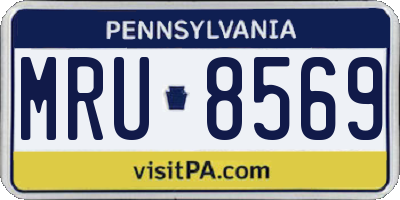 PA license plate MRU8569
