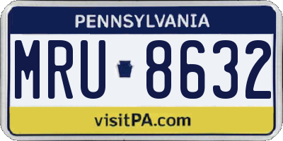 PA license plate MRU8632