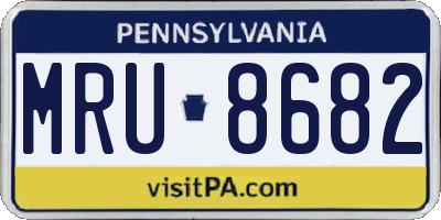 PA license plate MRU8682