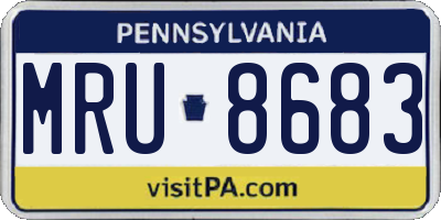 PA license plate MRU8683