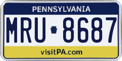 PA license plate MRU8687