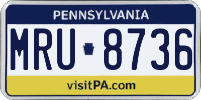 PA license plate MRU8736