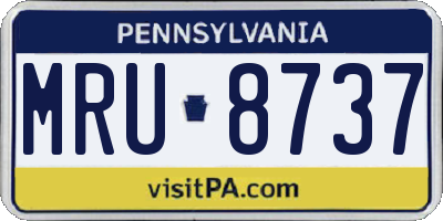 PA license plate MRU8737