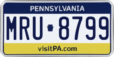 PA license plate MRU8799