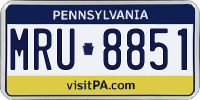 PA license plate MRU8851