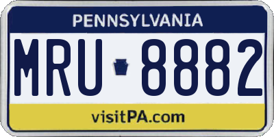PA license plate MRU8882