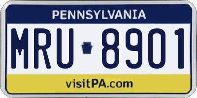 PA license plate MRU8901