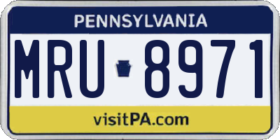 PA license plate MRU8971