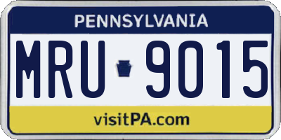 PA license plate MRU9015