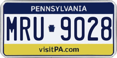PA license plate MRU9028