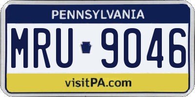 PA license plate MRU9046