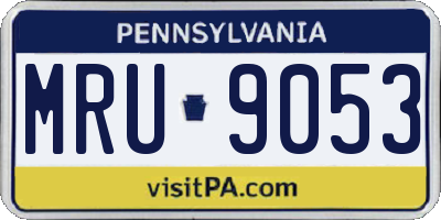 PA license plate MRU9053