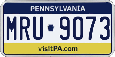 PA license plate MRU9073