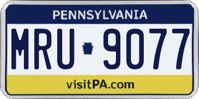PA license plate MRU9077