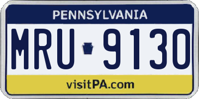 PA license plate MRU9130
