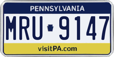 PA license plate MRU9147