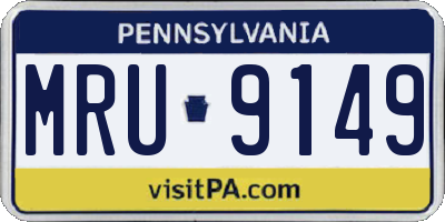 PA license plate MRU9149