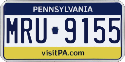 PA license plate MRU9155