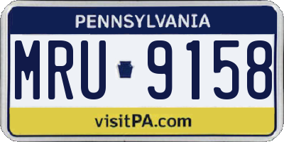 PA license plate MRU9158