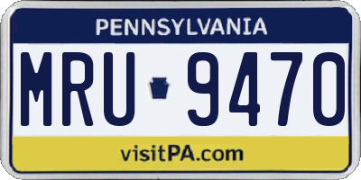 PA license plate MRU9470