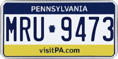 PA license plate MRU9473